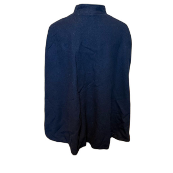 Vintage MCM Wool Nurse's Cape Wool Navy Red Lining One Size Prop Read - Picture 3 of 16